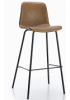 Cleona Bar Stool SH65cm - PU Leather Brown